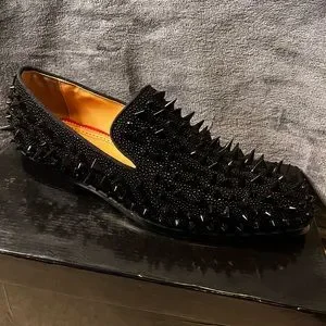 Milano | Shoes | Spikey Mens Size 55 Formal Black Red Bottom  display picture 3